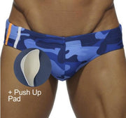 With pad blue