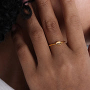 A494-Gold Champagne Glass Ring