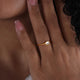 A494-Gold White Glass Ring